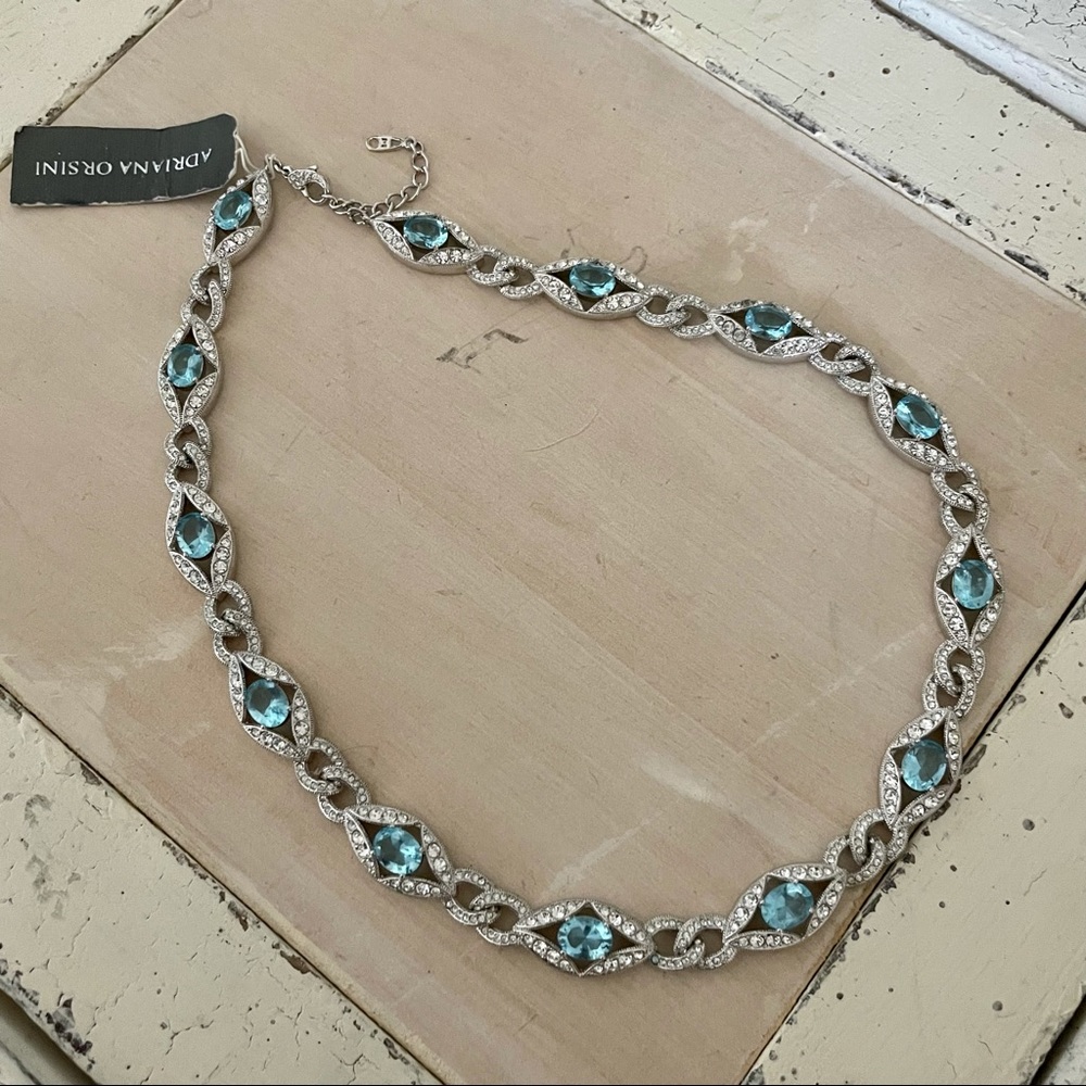 Adriana Orsini Jewelry Necklace Blue Topaz sterling silver